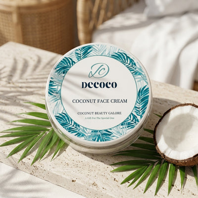 DECOCO Coconut Face Cream — 24-Hour Deep Moisture & Natural Glow, In One Jar