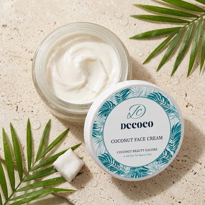 DECOCO Coconut Face Cream — 24-Hour Deep Moisture & Natural Glow, In One Jar
