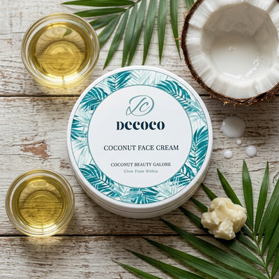 DECOCO Coconut Face Cream — 24-Hour Deep Moisture & Natural Glow, In One Jar